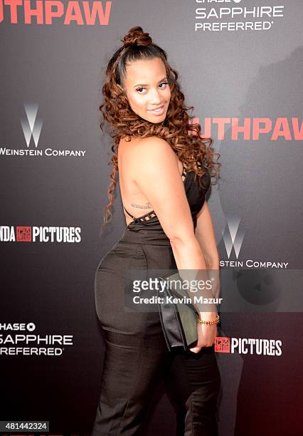 Dascha Polanco attends the "Southpaw" New York premiere at AMC Loews Lincoln Square on July 20, 2015 in New York City.