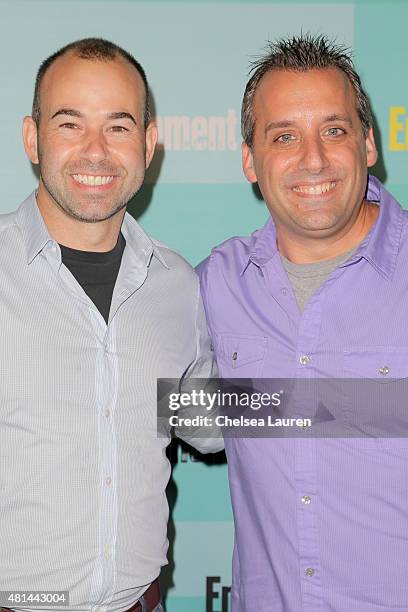 Personalities James Murray and Joe Gatto arrive at the Entertainment Weekly celebration at Float at Hard Rock Hotel San Diego on July 11, 2015 in San...