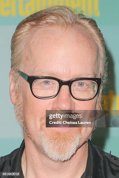 Personality Adam Savage arrives at the Entertainment Weekly celebration at Float at Hard Rock Hotel San Diego on July 11, 2015 in San Diego,...