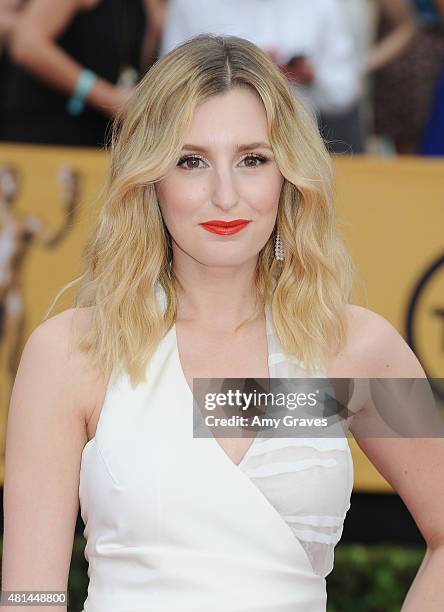 Laura Carmichael attends the 21st Annual Screen Actors Guild Awards at the Shrine Auditorium on January 25, 2015 in Los Angeles, California.