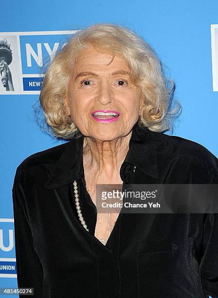 Edie Windsor attends Broadway Stand Up for Freedom at NYU Skirball Center on July 20, 2015 in New York City.