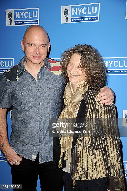 Michael Cerveris and Donna Lieberman attend Broadway Stand Up for Freedom at NYU Skirball Center on July 20, 2015 in New York City.