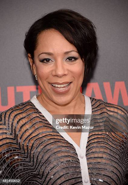 Selenis Leyva attends the "Southpaw" New York premiere at AMC Loews Lincoln Square on July 20, 2015 in New York City.