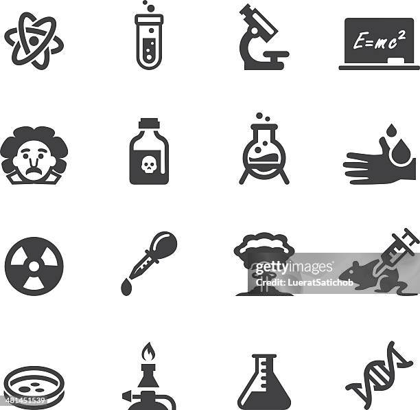 stockillustraties, clipart, cartoons en iconen met science silhouette  icons - bunsen burner