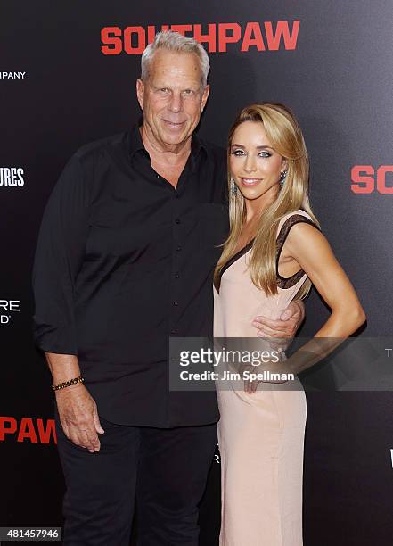 Producer Steve Tisch and Katia Francesconi attend the "Southpaw" New York premiere at AMC Loews Lincoln Square on July 20, 2015 in New York City.