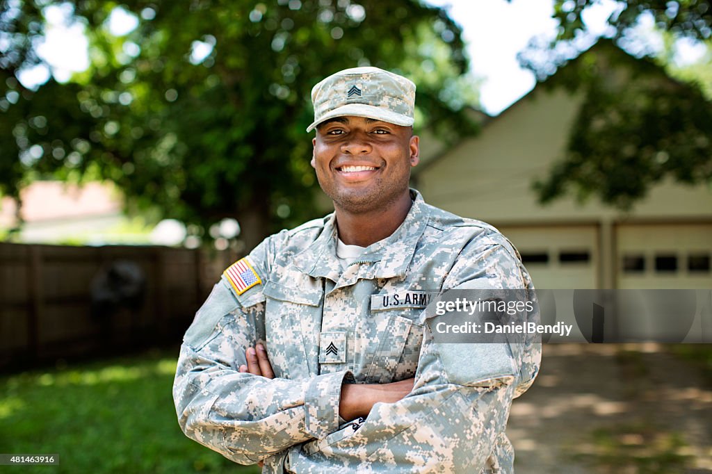 Sergent afro-américaine aux États-Unis. TM