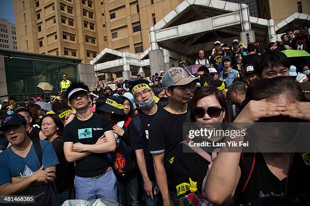 Over two hundred thousand protesters rally on March 30, 2014 in Taipei, Taiwan. Taiwanese student protesters opposing the contentious cross-strait...