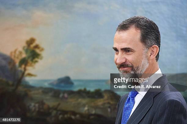 King Felipe VI of Spain attends several audiences at the Zarzuela Palace on July 21, 2015 in Madrid, Spain.