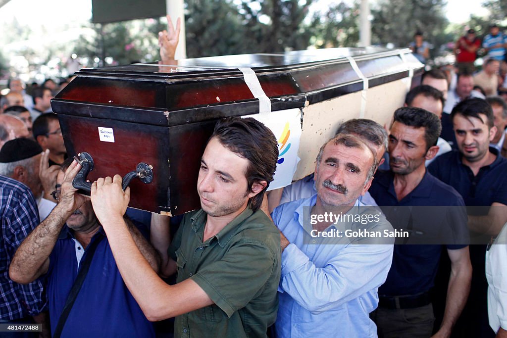 Mourners Attend The Funerals Of Those Killed In The Turkish Bomb Blast