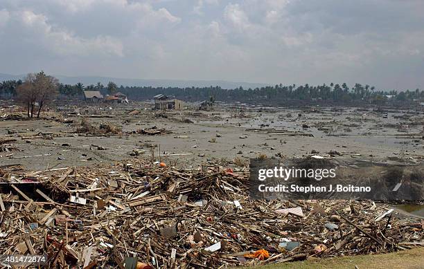 The Tsunami destroyed village of Ka Ghau outside Banda Aceh, Indonesia 150 miles from southern Asia's massive earthquake's epicenter that hit on...