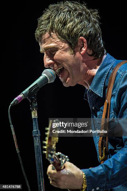 The British singer and musician Noel Gallagher live in concert. Chasing Yesterday Tour, Assago Summer Arena. Milan , 6th July 2015