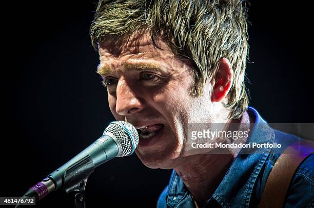 The British singer and musician Noel Gallagher live in concert. Chasing Yesterday Tour, Assago Summer Arena. Milan , 6th July 2015