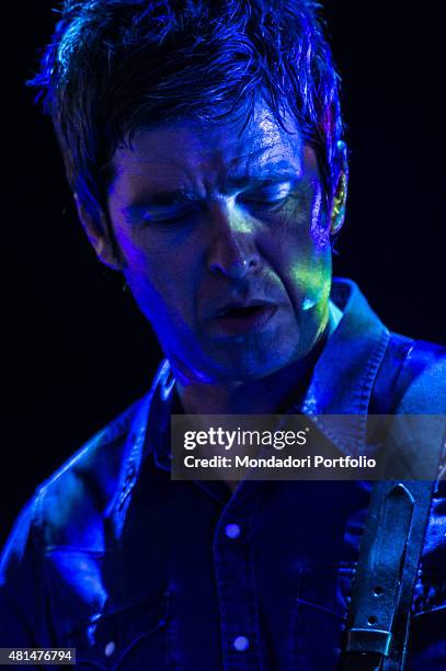 The British singer and musician Noel Gallagher live in concert. Chasing Yesterday Tour, Assago Summer Arena. Milan , 6th July 2015