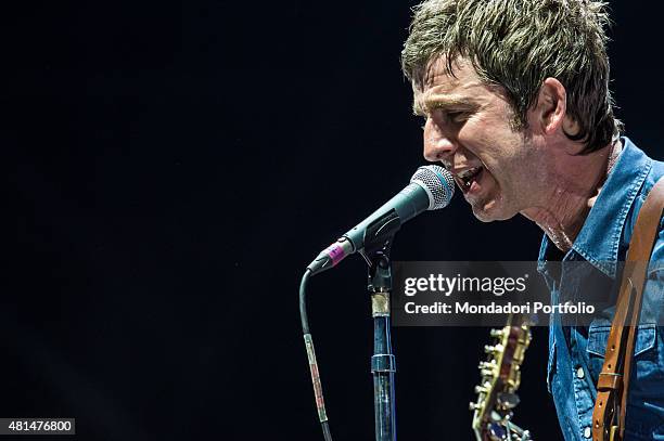 The British singer and musician Noel Gallagher live in concert. Chasing Yesterday Tour, Assago Summer Arena. Milan , 6th July 2015