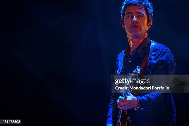 The British singer and musician Noel Gallagher live in concert. Chasing Yesterday Tour, Assago Summer Arena. Milan , 6th July 2015