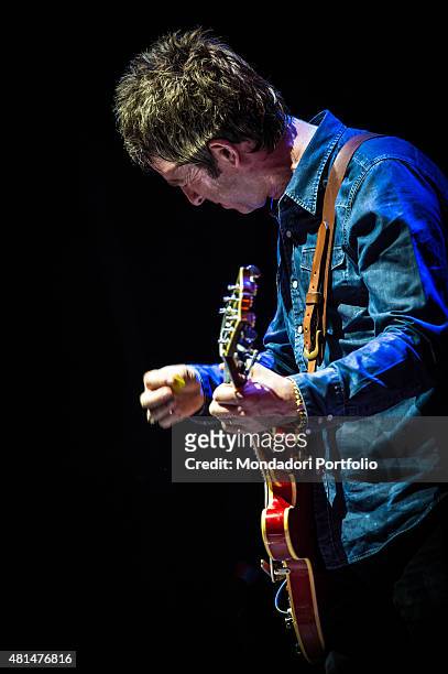 The British singer and musician Noel Gallagher live in concert. Chasing Yesterday Tour, Assago Summer Arena. Milan , 6th July 2015
