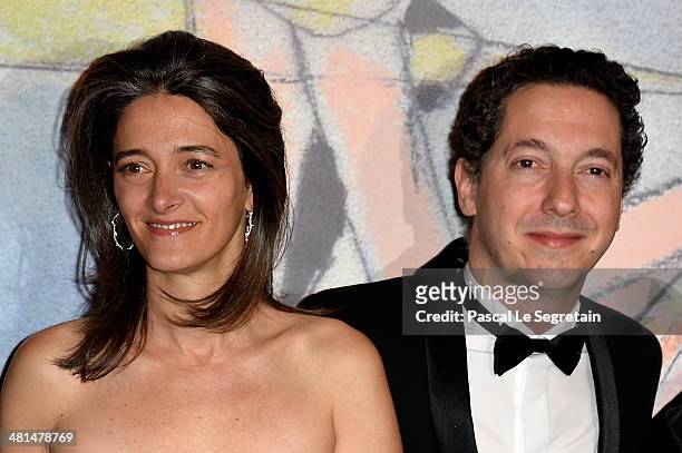 Amandine Gallienne and Guillaume Gallienne attend the Rose Ball 2014 in aid of the Princess Grace Foundation at Sporting Monte-Carlo on March 29,...