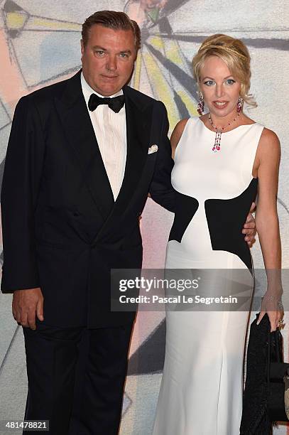 Prince Charles of Bourbon-Two Sicilies and Princess Camilla of Bourbon-Two Sicilies attends the Rose Ball 2014 in aid of the Princess Grace...