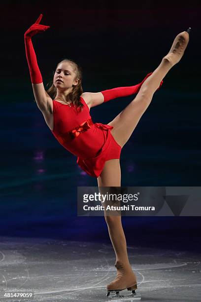 Julia Lipnitskaia of Russia performs her routine in the exhibition during ISU World Figure Skating Championships at Saitama Super Arena on March 30,...