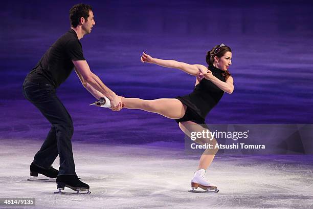 Marissa Castelli and Simon Shnapir of USA perform their routine in the exhibition during ISU World Figure Skating Championships at Saitama Super...