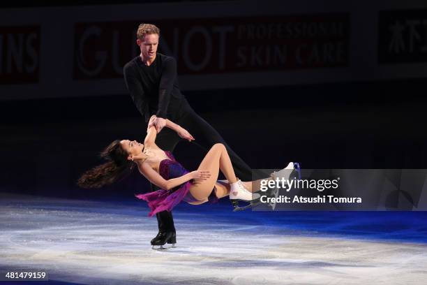 Madison Chock and Evan Bates of USA perform their routine in the exhibition during ISU World Figure Skating Championships at Saitama Super Arena on...