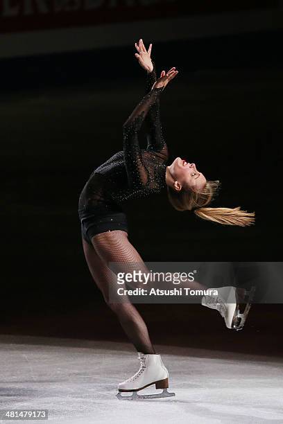 Ashley Wagner of USA performs her routine in the exhibition during ISU World Figure Skating Championships at Saitama Super Arena on March 30, 2014 in...