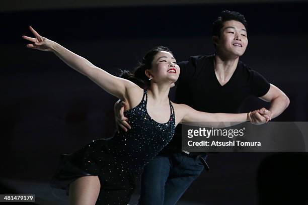 Maia Shibutani and Alex Shibutani of USA perform their routine in the exhibition during ISU World Figure Skating Championships at Saitama Super Arena...