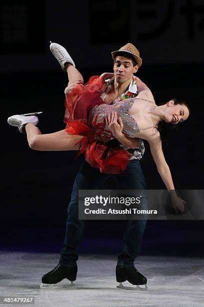 Anna Cappellini and Luca Lanotte of Italy perform their routine in the exhibition during ISU World Figure Skating Championships at Saitama Super...