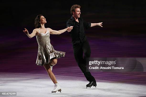 Nathalie Pechalat and Fabian Bourzat of France perform their routine in the exhibition during ISU World Figure Skating Championships at Saitama Super...