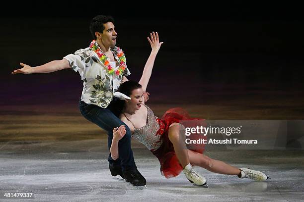 Anna Cappellini and Luca Lanotte of Italy perform their routine in the exhibition during ISU World Figure Skating Championships at Saitama Super...