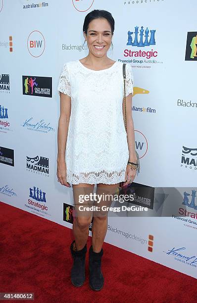 Actress Simone Kessell arrives at the premiere Of "That Sugar Film" hosted by Australians In Film on July 20, 2015 in Los Angeles, California.