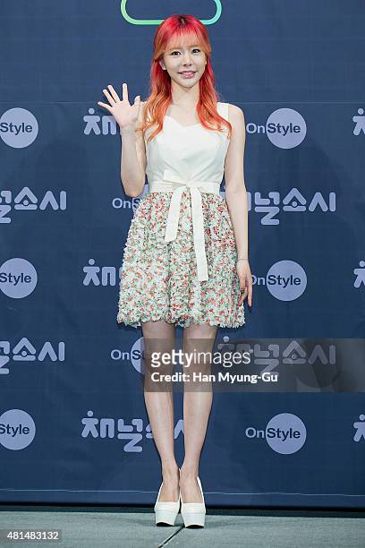 Sunny of South Korean girl group Girls' Generation attends the OnStyle "Channel SNSD" Press Conference at Imperial Palace Hotel on July 21, 2015 in...