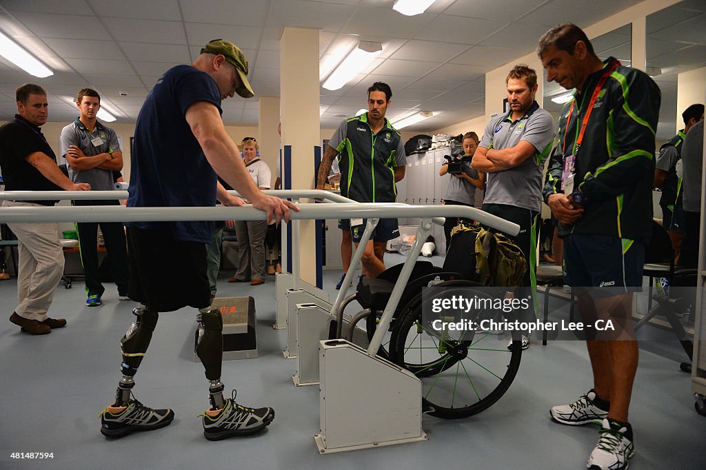 Australian Cricket Players Visit Headley Court Military Rehabilitative Centre