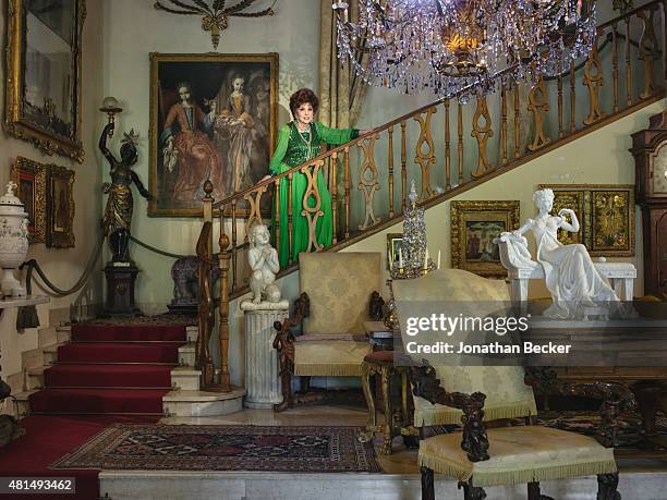 Actress Gina Lollobrigida is photographed for Vanity Fair Magazine on May 21, 2014 at home in her villa in Rome, Italy. PUBLISHED IMAGE.