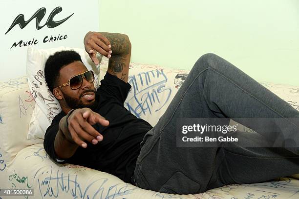 Sage The Gemini visits Music Choice at Music Choice on July 21, 2015 in New York City.