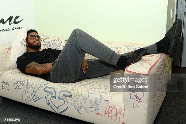 Sage The Gemini visits Music Choice at Music Choice on July 21, 2015 in New York City.