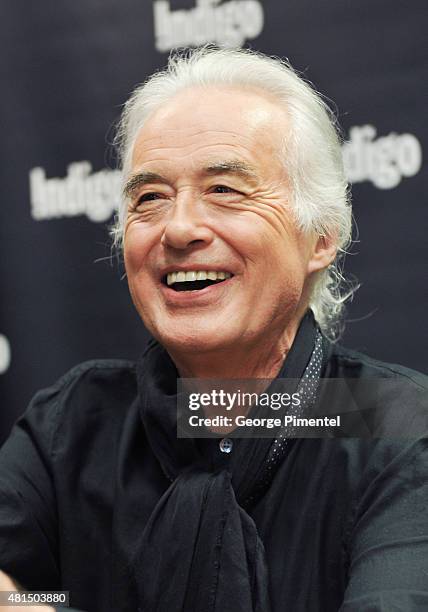 Jimmy Page signs copies of his new book "Jimmy Page" at the Indigo Manulife Centre on July 21, 2015 in Toronto, Canada.