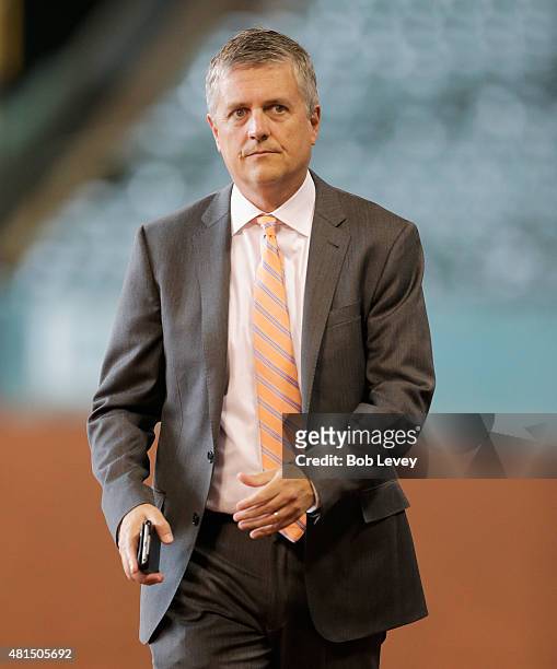 Houston Astros general manager Jeff Luhnow at Minute Maid Park on July 21, 2015 in Houston, Texas.