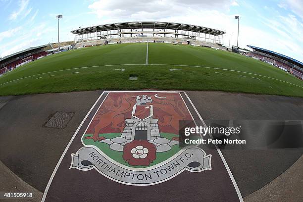 General view of the East Stand prior to the Pre-Season Friendly match between Northampton Town and Birmingham City at Sixfields Stadium on July 21,...