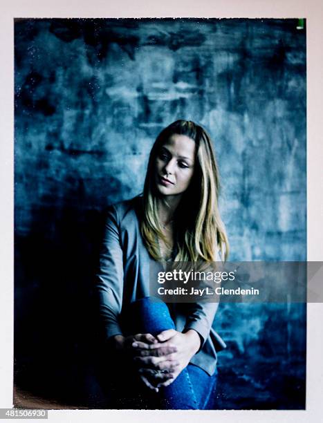 Actress Melissa Benoist of 'Supergirl' is photographed on polaroid film at Comic-Con International 2015 for Los Angeles Times on July 9, 2015 in San...