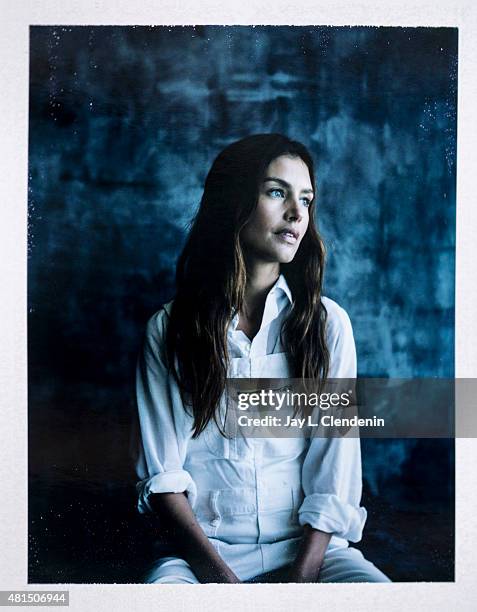 Actress Hannah Ware of 'Hitman: Agent 47' is photographed on polaroid film at Comic-Con International 2015 for Los Angeles Times on July 9, 2015 in...