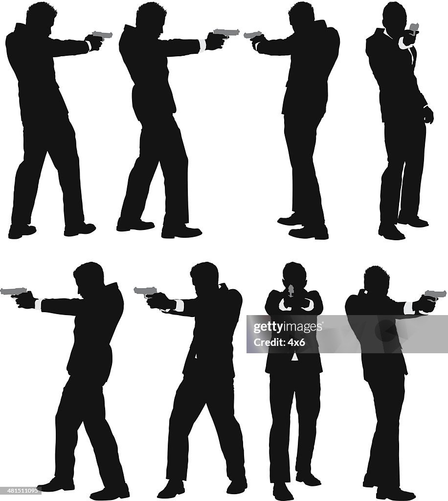 Businessman with gun