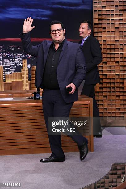 Episode 0295 -- Pictured: Actor Josh Gad arrives on July 21, 2015 --