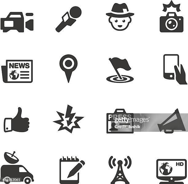 stockillustraties, clipart, cartoons en iconen met soulico - news icons - stormbaan