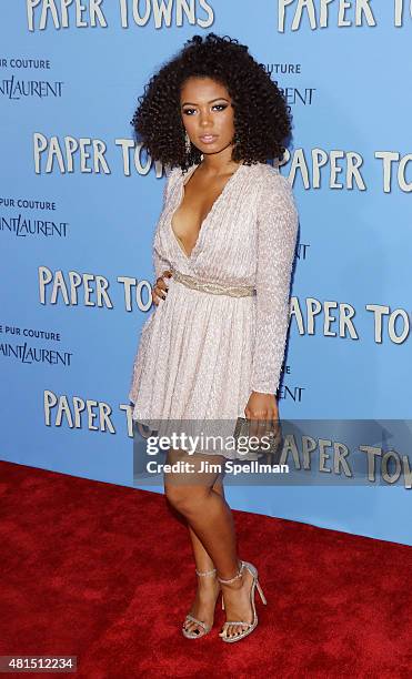 Jaz Sinclair attends the "Paper Towns" New York premiere at AMC Loews Lincoln Square on July 21, 2015 in New York City.