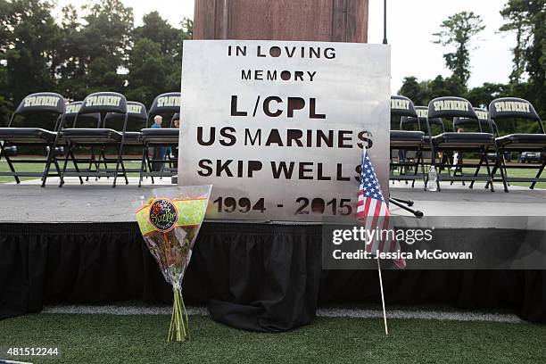 Sprayberry High School presented a plaque to honor Lance Cpl. Skip Wells during a memorial held for the Marine at Sprayberry High School on July 21,...