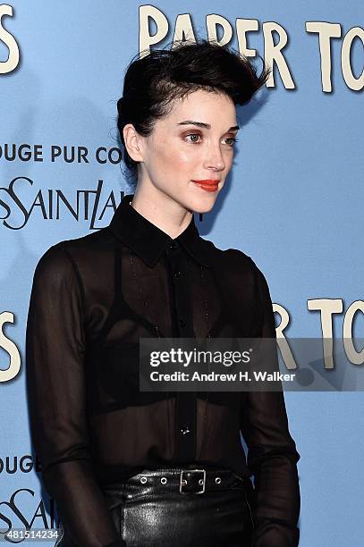 Annie Clark, St. Vincent attends the "Paper Towns" New York Premiere at AMC Loews Lincoln Square on July 21, 2015 in New York City.