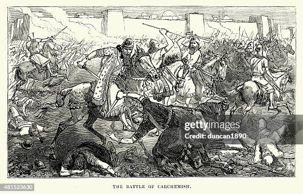 battle of carchemish - battle stock illustrations