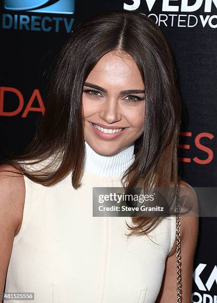 Xenia Deli arrives at the Premiere Of DIRECTV's "Dark Places" at Harmony Gold Theatre on July 21, 2015 in Los Angeles, California.