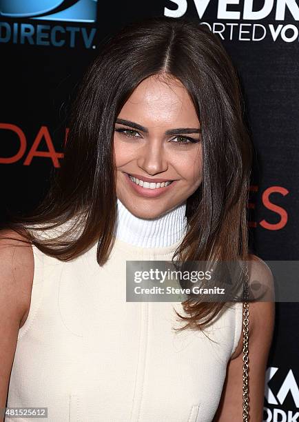 Xenia Deli arrives at the Premiere Of DIRECTV's "Dark Places" at Harmony Gold Theatre on July 21, 2015 in Los Angeles, California.